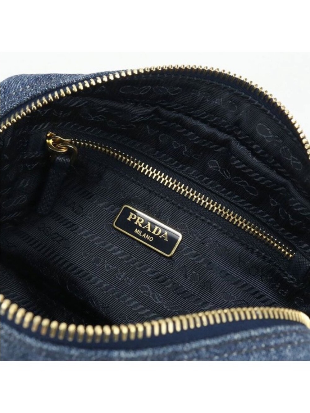Prada Denim Triangle Pouch - Picture 4 of 9